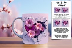 Garden Glee: 11oz/15oz Heart Mug Sublimation Product Image 1