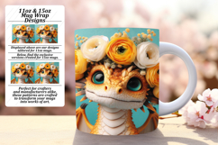 Gift 11oz Mug Wrap Png Design , Dragon Product Image 1