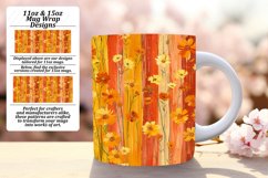 Spring Striped Flower Mug Wrap - Sublime Marvel Product Image 1