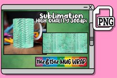 Polished Sleek 3D Raised Pattern Mug Wrap 11oz 15oz Product Image 1