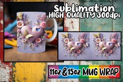 Radiant dreams 11oz 15oz mug wrap, 3D Heart Product Image 1