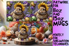 Playful Springtime Bunny Mug Sublimation 15oz Product Image 1