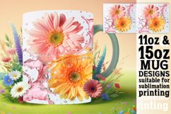 Watercolor Tranquility: Sublimation Mug Wrap 11oz Product Image 1