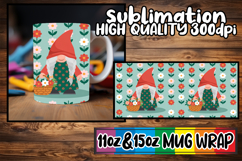 Enchanting thoughts sublimation mug wrap, Gnomes Product Image 1