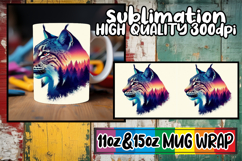 Bright smiles 11oz 15oz mug wrap, Animals Art Product Image 1