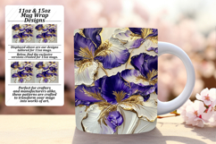 Sweet 15oz Mug Wrap Png Design , 3D Flower Product Image 1