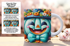 Happy 15oz Mug Wrap Png Template , Cute Pumpkin Product Image 1