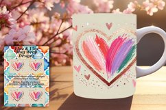 Chic 11oz Mug Wrap Png Design , Heart Product Image 1