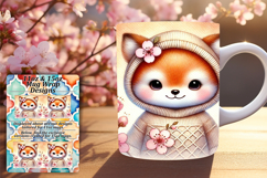 Artful 11oz Mug Wrap Png Template , Cute Animals Product Image 1