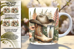 Bold 15oz Mug Wrap Png Design , Western Product Image 1