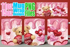 Joyful sunsets 11oz 15oz sublimation wrap, Love Bear Product Image 1