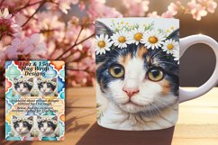 Sublimation Elegance: Spring Cat Mugs Product Image 1