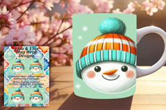 Alluring 15oz Mug Wrap Png Design , Snowman Product Image 1