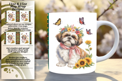 SLEEK 11oz PNG Mug Wrap Artwork , Cute Dog Product Image 1