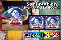 Happy dreams 11oz 15oz sublimation wrap, Ghost Product Image 1