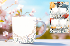 Trendy 11oz Mug Wrap Png Template , Flowers Product Image 1