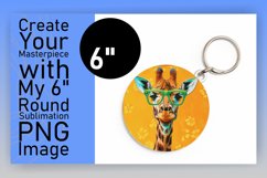 Giraffe Round Design Designs Springtime Sublimation Product Image 1