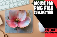 Whimsical Petals: Sublimated Mouse Pad Designs PNG Product Image 1