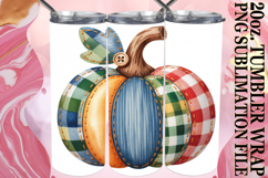 Radiant memories 20oz tumbler wrap, Pumpkin Watercolor Product Image 1