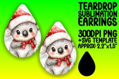 Unique Teardrop Earrings Artwork for Crafting , Christmas Wa Product Image 1