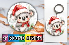 Lovely Round Design for Sublimation , Holiday Animals Product Image 1