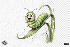 Summer Whimsical Caterpillar PNG Clipart Product Image 1