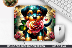 Dog Mouse Pad Sublimation, Valentine Mouse Pad PNG Product Image 1