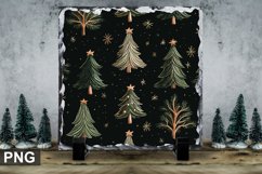Christmas Tree Square Sublimation Slate Design Product Image 1