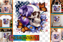 Sweet TOTE BAG Design Ideas PNG, Skull USA Product Image 1