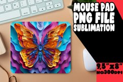 Whimsical Spring Butterfly Delight 3D Mouse Pad Product Image 1