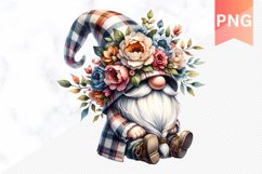 Floral Gnome Sublimation - Clipart PNG Bundle Product Image 8