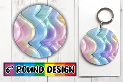 Elegant Abstract Inflated Puff Sublimation Keychain Patterns Product Image 1
