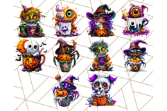 Spooky Café Cuties Halloween PNG Clipart, Holiday Elements Product Image 2