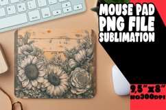 Vibrant Floral Design Mouse Pad Sublimation Product Image 1
