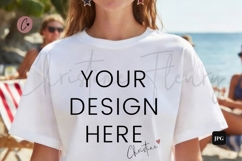 4th Of July White T-Shirt Mockup Product Image 1