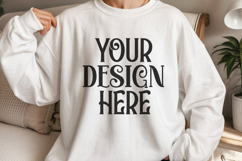 White Gildan 18000 Sweatshirt Model Mockups Product Image 1