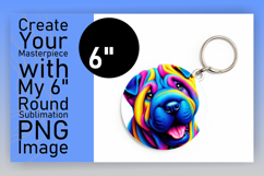 Playful Round Design for Keychains , Dog Product Image 1