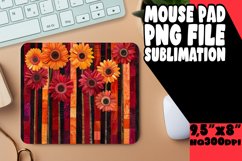 Chic Floral Stripe Mouse Pad - Trendy Desk Upgrade Product Image 1