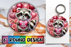 Blissful Car Coaster Round Style, Valentines Product Image 1