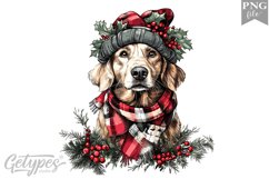 Christmas Dog Clipart Design - High Quality 300 Dpi Product Image 1