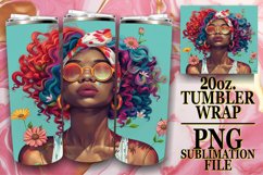 Blissful Sunshine: Melanin Sublimation Tumbler Wrap Product Image 1