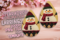 Cute Teardrop Design PNG for Craft Projects , Snowman Product Image 1