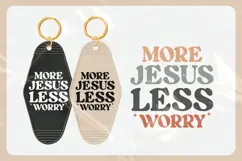Christian Quote Motel Keychain SVG | More Jesus Less Worry Product Image 3