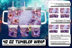 Glittery Leopard Petal Sublimation 40oz Product Image 1