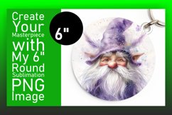 Enchanted Encounters: Gnome Round Design Sublimation PNG Product Image 1