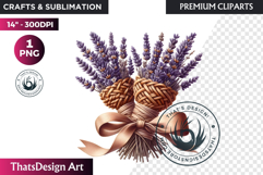 Lavender Clipart PNG, Purple flower arrangement sublimation Product Image 1