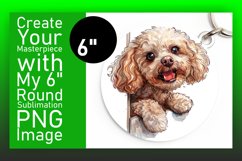 Charming PeekaBoo Dog Circle Whimsy Joyful Sublimation Mug Product Image 1