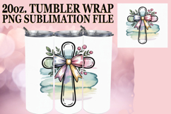 ENCHANTED GIFT 20oz TUMBLER WRAP, Cross and Bow Product Image 1