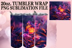 Butterfly and Flower Tumbler - Blooming Sublimation Product Image 1
