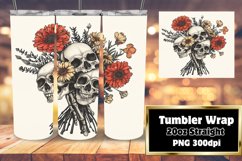 Edgy Skull Pattern Tumbler Art Product Image 1